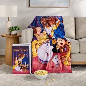 Disney Beauty and the Beast Classic VHS Boxed Silk Touch Throw, 50" x 70"